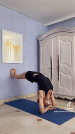 'Tis a lesson you should heed,
Try, try again.

If at first, you don't succeed,
Try, try again.

Then your courage should appear,
For if you will persevere,
You will conquer, never fear,
Try, try again.
-William Edward Hickson

When I first lay down to try this (it’s a TikTok challenge), I could neither feel it in my body nor figure it out in my mind. So I quit to finish the rest of my practice, telling myself, oh well, guess that one’s not for me. Then I had the urge to watch someone do it a couple more times and decided to try again. Boom! Pretty simple actually and of course, a good lesson in persistence. People often assume that some bodies can just do certain things and others cannot. That’s what they’ve always thought about the things I do and that was my first thought after all. The truth? We all have to work at it. It’s not all just innate.